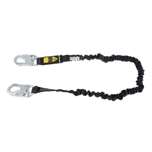 Safewaze 023-2107 - Arc Flash 6' Energy Absorbing Lanyard: Aramid, Snap Hook