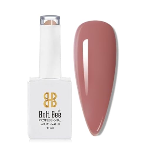 Image of Bolt Bee Body Brown Color Gel Nail Polish Soak Off UV Gel DIY at Home Manicure Salon Nail Art (136, 15ml)