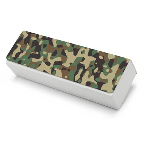 Étui à lunettes rigide vert camouflage pour protéger vos verres des rayures au travail