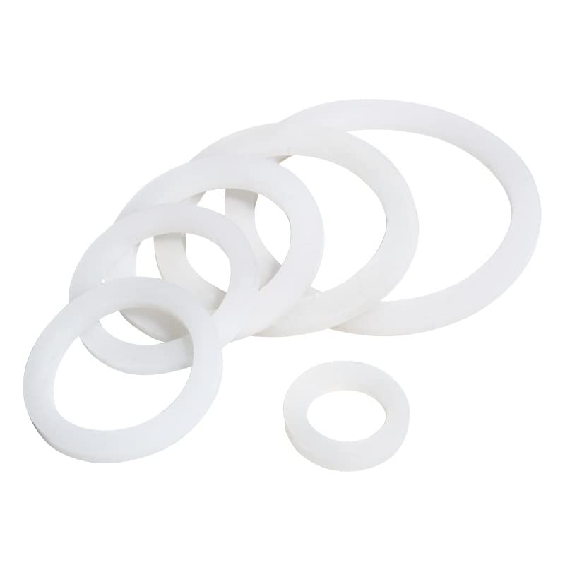 10pcs * Anillo de Junta Plana de Silicona 1/2 '' 3/4 '' 1 '' 2 '' Vmq Junta de Anillo de Sellado de Goma for Tubo Corrugado Lavadora de Anillo de Junta Plana