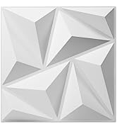 Art3d Wall Panels 3D Panels PVC Plastic Panels Gaming Living Room Wall Ceiling 30x30cm White 2...