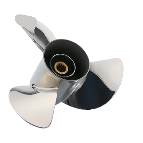 Image of Outboard Propeller 13 1 /2x15 Boat Motor Stainless Steel Screw Marine Engine 3 Blade 13 Spline for 85HP 60hp 70HP 75hp