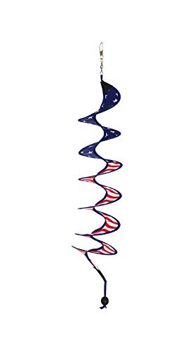 In the Breeze 5175 24' Stars and Stripes Curlie Spinner-Outdoor Hanging Decoration