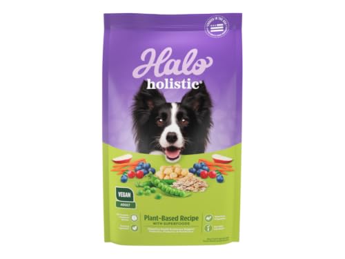 Image of Halo Holistic Dry Dog Food, Vegan Plant-Based Recipe, Superfoods, 21 lb