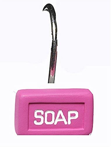 Sealskin Soap Shower Curtain Rings Pink Pack of 12