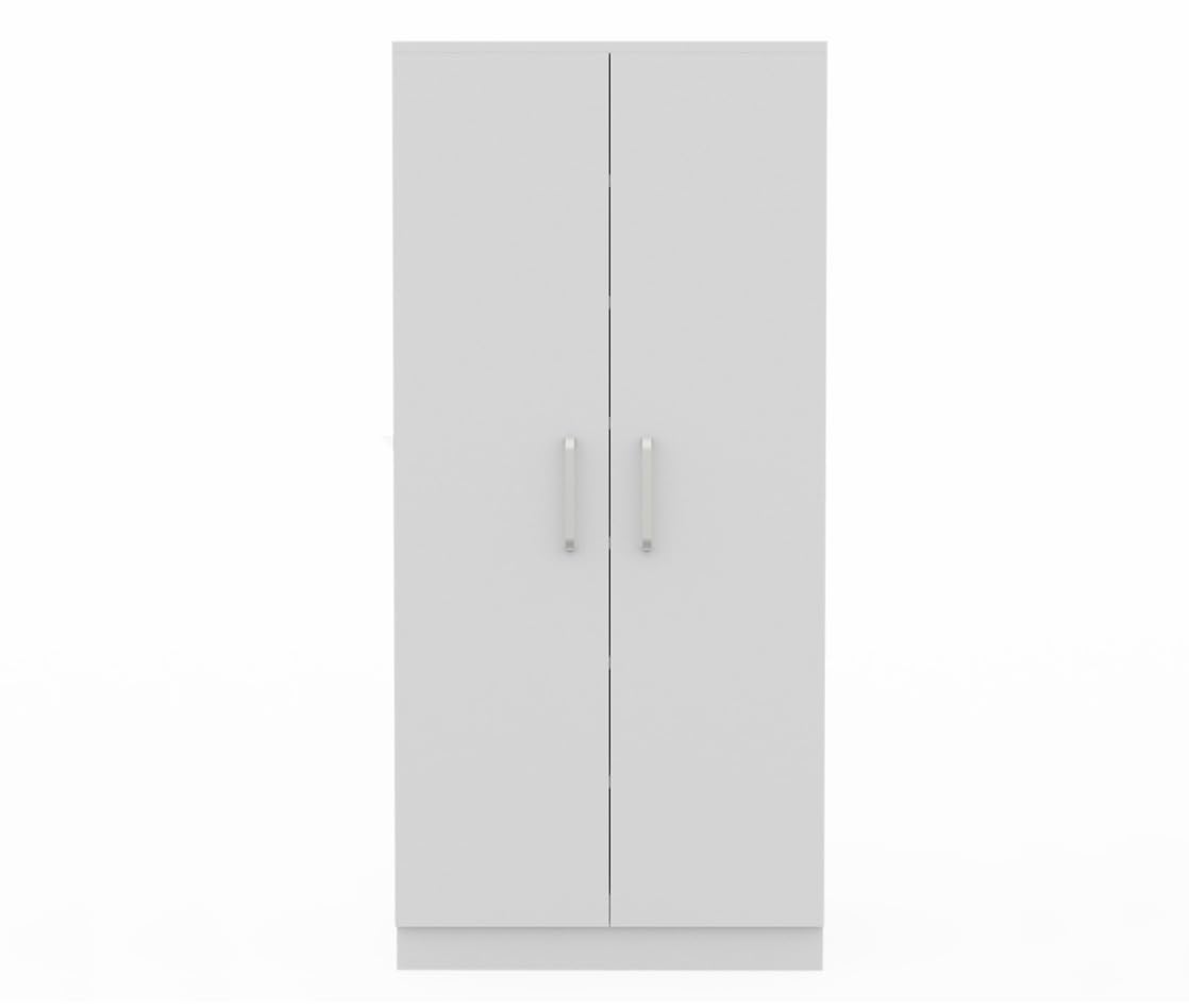 DORMIDAN Mueble Zapatero Dos Puertas, Armario Auxiliar con 7 estantes. (Blanco)
