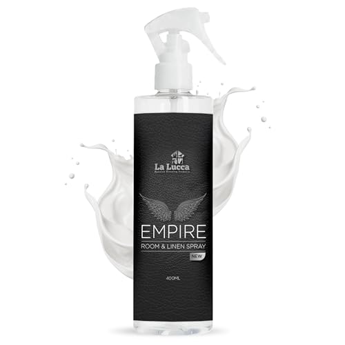 LaLucca Empire Room & Linen Spray 400ml | Crisp Citrus & Elegant Fresh Fragrance | Spanish Room & Fabric Mist | Home Spray for Bedding, Curtains & Upholstery | Sophisticated Luxury Scent
