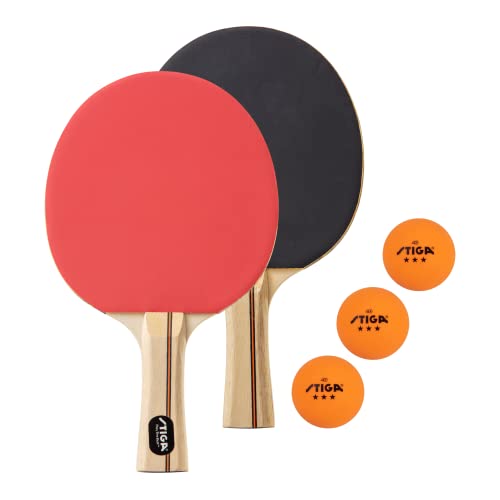 STIGA Performance 2 and 4-Player Ping Pong Paddle Set - Includes Performance Level Table Tennis Rackets and 3-Star ITTF Approved Balls