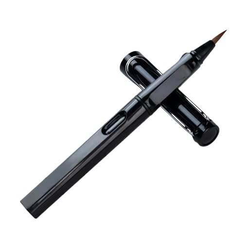 一心斎 万年毛筆 インク補充式 スクリュー式 黒筆ペン 細筆 書道筆 写経筆 書道練習用