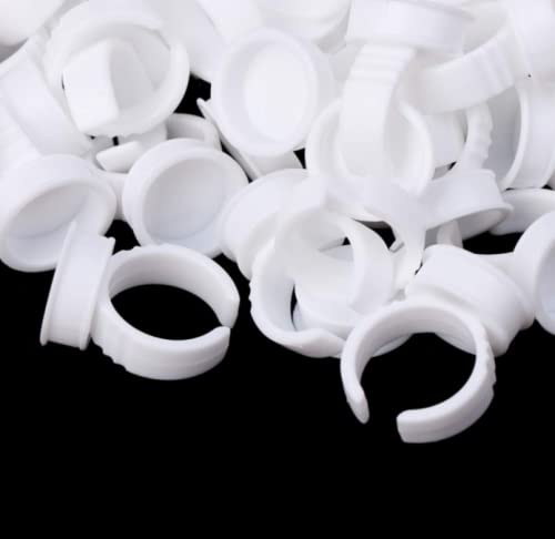 NOVSIX Disposable Plastic Glue Cup Pigment Ink Rings Cup Eyelash Extension Nail Art,200 Pieces