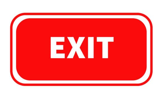 Safety Sign Sticker | Exit, Signage, Waterproof Sticker : Amazon.in ...
