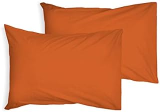 ZIMEL HOMES-Pair Of Housewife Pillow Cases, Oxford Pillow Cases 200 Thread Count Easy Care Non Iron Percale Polycotton-15 Colours (Mocha, Pair of Housewife Pillow Cases)