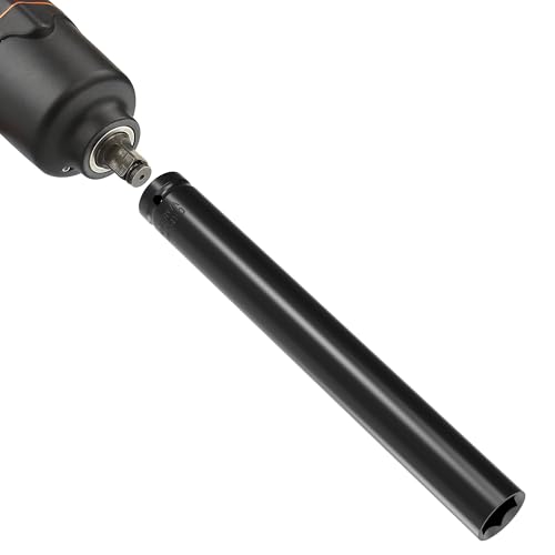 Image of 1 /2 inch Inch Drive by 14mm(9 /16 inch) Deep Impact Socket, Heat-Treated CR-V Steel 8 Inch Length, 6-Point Metric Sizes