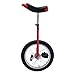 SABUIDDS 16 Inch Unicycle for Kids and Adults | Adjustable Seat, Use for Exercise, Fun and Entertainment, Circus Performances (Red)