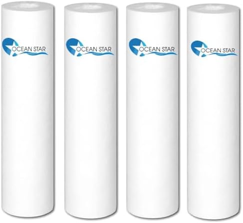 OCEAN STAR - Filter Candle | PP Spun Cartridge Pre Filter | Outer Filter Candle | 5 Micron Pre Filter 10" PP Spun Filter for All Type RO Water purifier IN 9 LTR TO 25 LTR Pcs(10 inch) PACK OF (4)