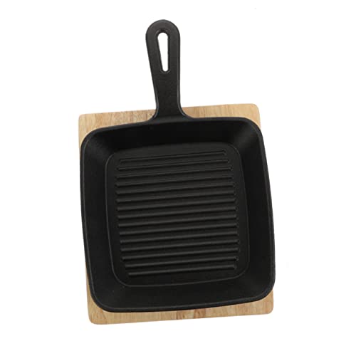 CIYODO 1 Juego Sartén Cuadrada Madera Cocina de Inducción y Teppanyaki
