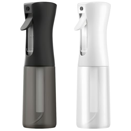 Draome Sprühflasche,Zerstäuber Sprühflasche für Haare,0,3mm Ultrafeine Sprühnebel für Pflanzenpflege, Tierpflege, Hautpflege und Reinigung,Auslaufsichere(200ml Mattschwarz,Mattweiß)
