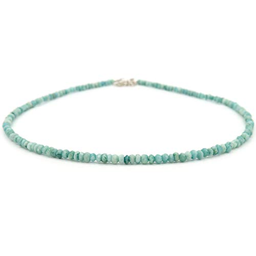 Collier amazonite véritable et argent 925, le cadeau idéal pour elle