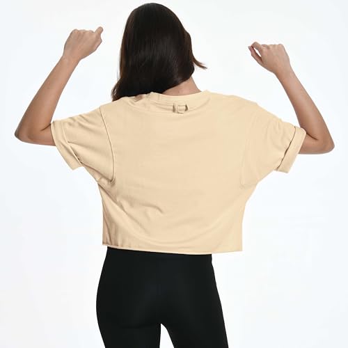 women39s summer short sleeve crop tops casual basic cotton athletic yoga running t-shirts