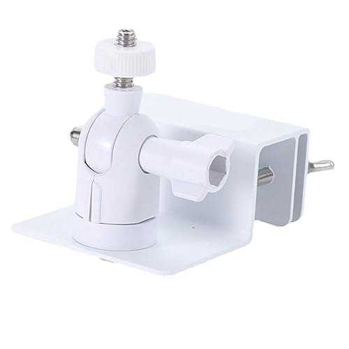 FUBESK Support de gouttière en alliage d'aluminium résistant aux intempéries avec adaptateur universel à vis pour caméras de sécurité - Blanc
