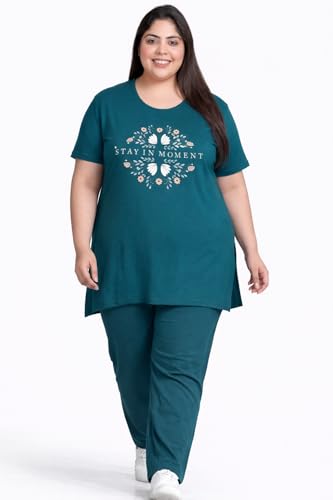 Image of In Love Women's Plus Size Longline T-Shirt with Side Pocket, 3 /4 Sleeve, Crew Neck