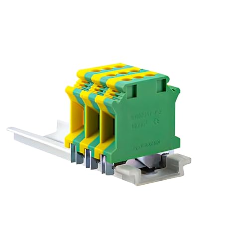 PE Din Rail Terminal Blocks Ground UISLKG-16 Universal Class Connector Screw Terminal Blocks UISLKG16 10PCS
