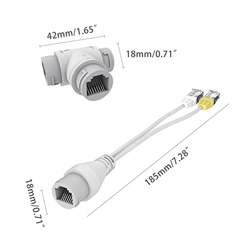 Adaptador Pasivo PoE Cable Power Over Ethernet POE Splitter RJ45 Injector Fuente de alimentación para cámara de seguridad miniatura 3