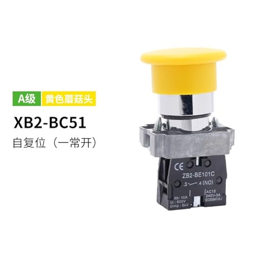 Interrupteur à bouton XB2-BC51 poussoir champignon 40mm - 2