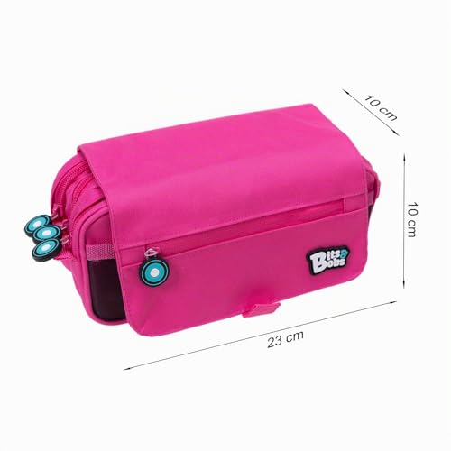 Miniatura 6 de Grafoplás Estuche Escolar Tres Compartimentos Con Solapa Fucsia Bits Bobs Colores Vivos 23x10x10cm Incluye Horario Y Zona Identificación