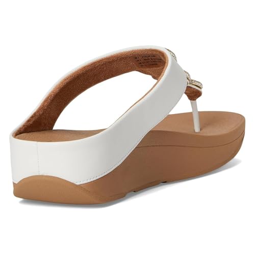 Image of FitFlop Women's Fino Crystal-Chain Leather Toe-Post Sandal