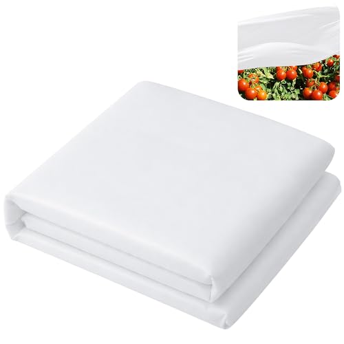 DECOHS 30 x 10 Ft Plant Sun Protection Cloth, Garden Plant Shade Cloth, Non-Woven White Light...
