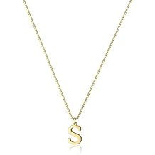 Initial Necklace for Women Stainless Steel Women's Dainty Letter Necklace A-Z Initial Pendant Choker Necklace