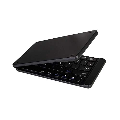 Tastiera Bluetooth pieghevole, Tastiera portatile pieghevole wireless per iPhone, IPad Air, iPad Mini, iPad Pro, Windows, IOS, Android, Tablet, Mac, PC e Smartphone （Bianco）