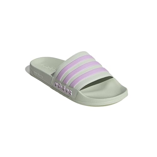 adidas Unisex Adilette Shower Slides, linen green/bliss lilac/bliss lilac, 42 EU – Ansicht 3