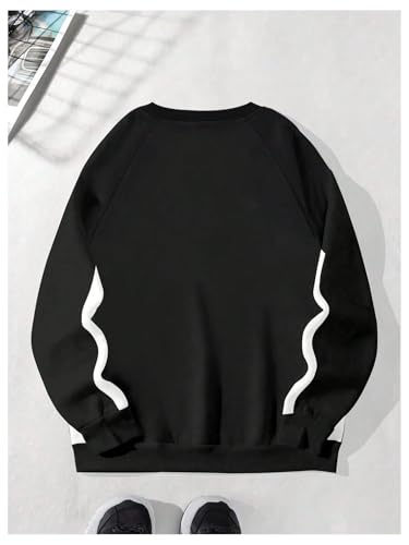 Men's Graphic Sweatshirts Color Block Long Sleeve Crewneck Pullovers Streetwear2
