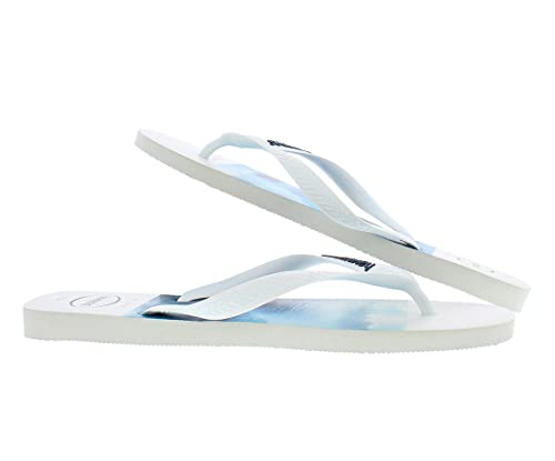Havaianas Hype FC Mens Sandals Size 11/12, Color: White/White/Blue-White3