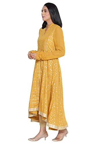 Image of Aurelia Women's Polyester Regular Fit Printed Regular Kurta