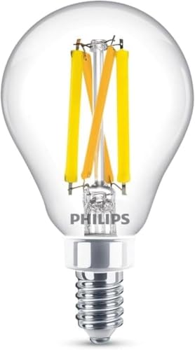 PHILIPS LED 60W A15 2-Pack Ultra Definition Soft White (2700K) 750 Lumen (6.6W = 60W) Dimmable Clear Flicker-Free Light Bulbs