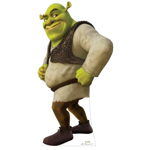 Image of Cardboard People Shrek Life Size Cardboard Cutout Standup - Shrek (2001 Film)