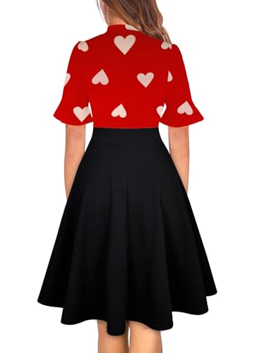 Image of Women Summer Floral Ruffle Sleeve Wear to Work Church Wedding Guest Party Dresses