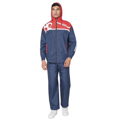 Image of Citizen Hooded Raincoat for Men Women Waterproof for Bike Riders HT Micro TPU Fabric Lightweight Stylish Sealed Hood, Large Pockets, Heavy-Duty Zippers Rainwear with Carry Pouch-CR018