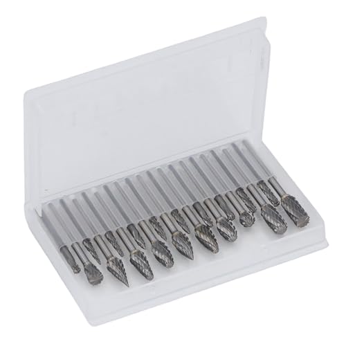 Juego de 20 fresas rotativas de carburo de tungsteno con estuche plástico miniatura 3