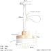 Machine Chandelier American Modern Simple Tools and Home Improvement Iron Art Round Wood Lampshade E-dison Light Bulb Restaurant Bedroom Cafe Bar Decoration Modern Chandeliers (Color : A)