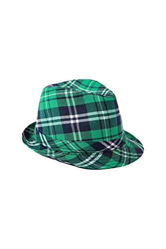 Lemonsoda St. Patrick's Day Green Plaid Fedora Hat Costume Accessory For Men, Women And Kids #TOP18