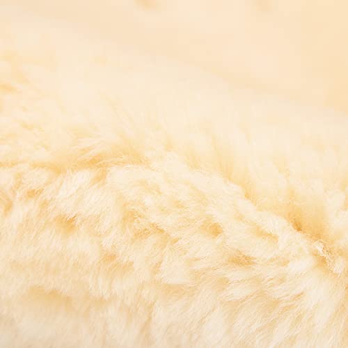 Merauno® Baby Lammfellfußsack Kinderwagen Fellsack kuscheliger Buggy Kinderwagen-Fußsack aus Fell Wind und Wasserdicht Universal 90×50cm (Hellgraue Melange)