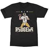 Omufisa Air Rodgers Inspired - Pittsburgh 8 Tribute Unisex T-Shirt (Black, Large)