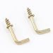 Bivethoi 150pcs Tiny L Hooks for Hanging, Mini Right Angle Screw Hooks 1/2 Inch Square Bend Hooks, Gold L Shaped Hooks 90 Degree Screw Hooks, 7 Shape Hook Self Tapping Screw Hooks Metal Screw in Hooks