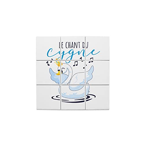 Carreaux céramique décoratifs 32,4x32,4cm de format total avec motif cygne mignon