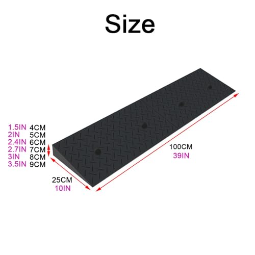 Rampa portátil para silla de ruedas, 2" a 3" de altura, goma antideslizante miniatura 5