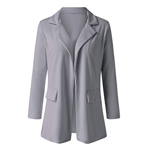XUETON Womens Casual Blazers Long Sleeve Open Front Work Office Stretchy Suit Jackets Cardigans Coats Plus Size3